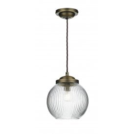HENLEY Single Pendant in Antique Brass