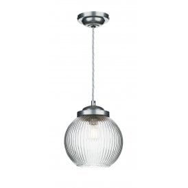 HENLEY Single Pendant in Satin Chrome