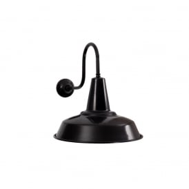 HEX Factory Industrial Wall Light Powder Coated Black