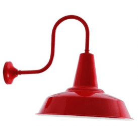 HEX Factory Industrial Wall Light Powder Coated Red