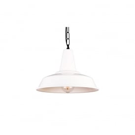 HEX Factory Pendant Powder Coated White
