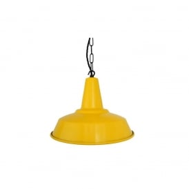 HEX Factory Pendant Powder Coated Yellow
