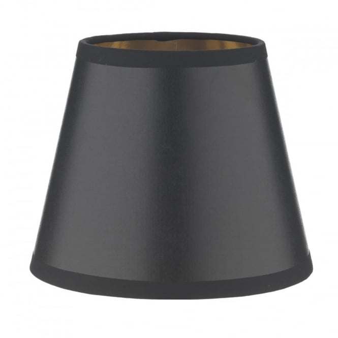 Hidcote Shade in Black Silk with Gold Lining