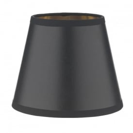Hidcote Shade in Black Silk with Gold Lining