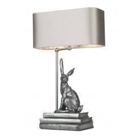 HOPPER Hare Sculpture Table Lamp | Pewter