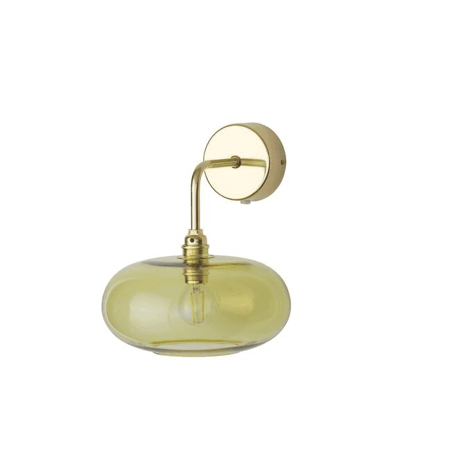 HORIZON Wall Light Olive Green Glass 21cm