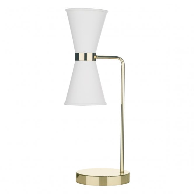 HYDE Table Lamp Soft Butter Brass/Arctic White Metal Shade