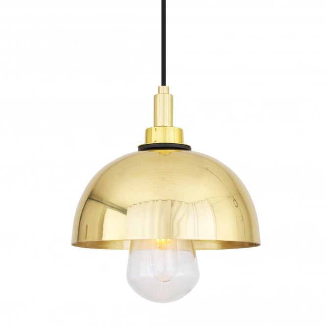 HYDRA 20cm Bathroom Dome Pendant/Polished Brass
