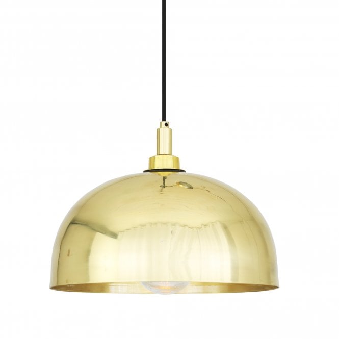 HYDRA 30cm Bathroom Dome Pendant/Polished Brass