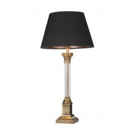 IMPERIAL Small Greco-Roman Style Table Lamp | Glass and Bronze