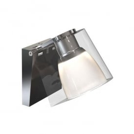 IP S12 LED Chrome Bathroom Wall Light/Glass Shade