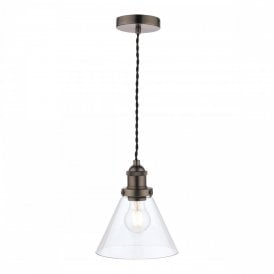 Laura Ashley Brushed Nickel Pendant Ceiling Light Designer Lighting
