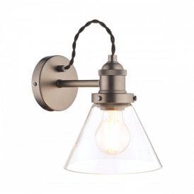 Laura Ashley Industrial Nickel Wall Light Designer Lighting Company UK