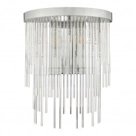 ISLA 2 Art Deco Wall Light | Polished Chrome And Clear Glass