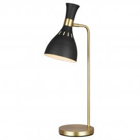 JOAN Table Lamp Midnight Black & Burnished Brass