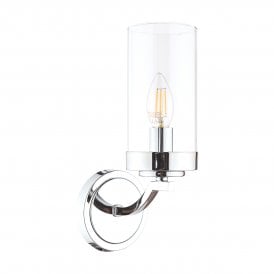 Laura Ashley chrome and glass wall light