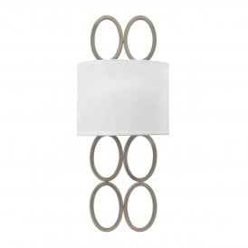JULES 2 Light Wall Light in Brushed Nickel