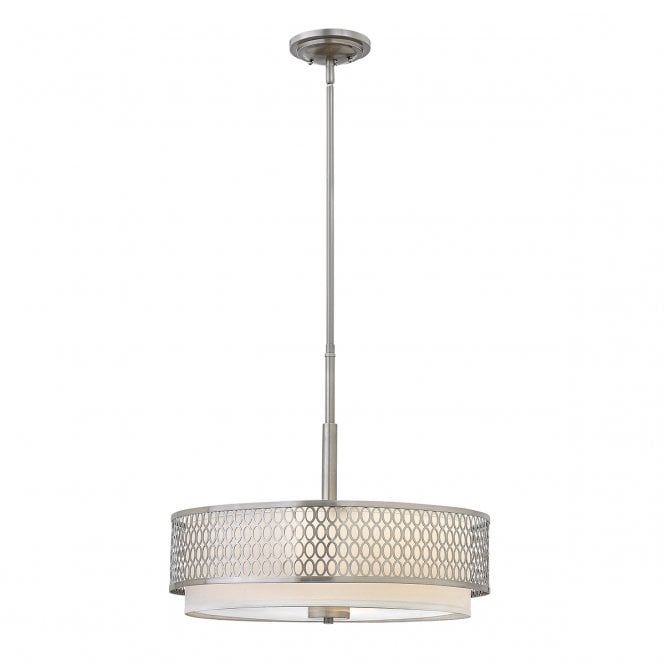 JULES 3 Light Pendant / Semi-Flush in Brushed Nickel