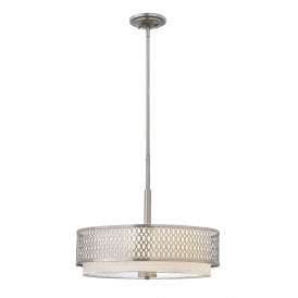 JULES 3 Light Pendant / Semi-Flush in Brushed Nickel