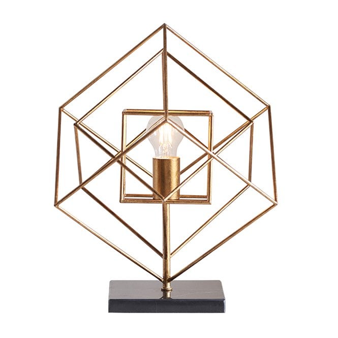 KALEIDOSCOPE Gold Leaf Angular Framed Table Light