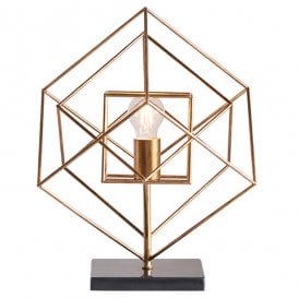KALEIDOSCOPE Gold Leaf Angular Framed Table Light