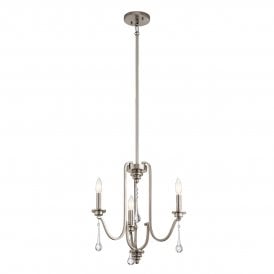 KARLEE 3 Light Chandelier in Classic Pewter
