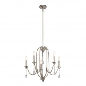 KARLEE 5 Light Chandelier in Classic Pewter