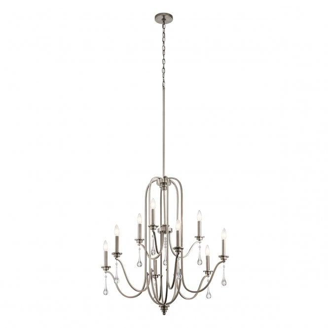 KARLEE 9 Light Chandelier in Classic Pewter