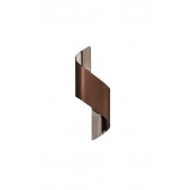 Kayla LED Wall Light Satin Brown & Polished Chrome (small)