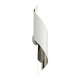 KAYLA LED Wall Light White & Polished Chrome | Large