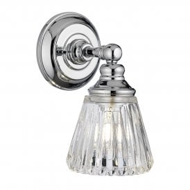 KEYNES 1 Light Wall Light in Polished Chrome IP44 Bathroom Safe