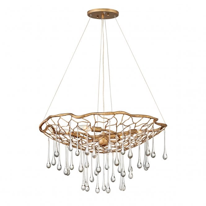 LAGUNA 4 Light Pendant Light in Burnished Gold