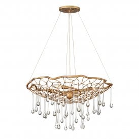 LAGUNA 4 Light Pendant Light in Burnished Gold