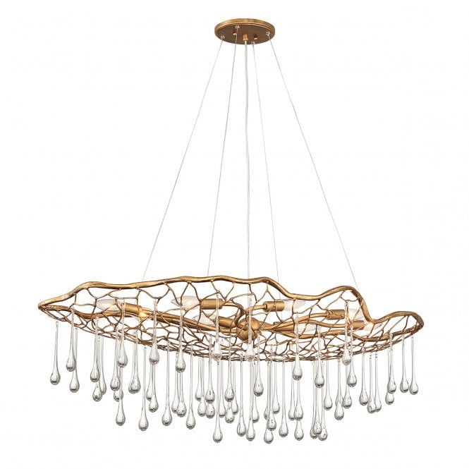 LAGUNA 8 Light Pendant Light in Burnished Gold