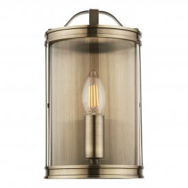 Antique Brass metal frame with Clear Glass Casing with vintage lantern design