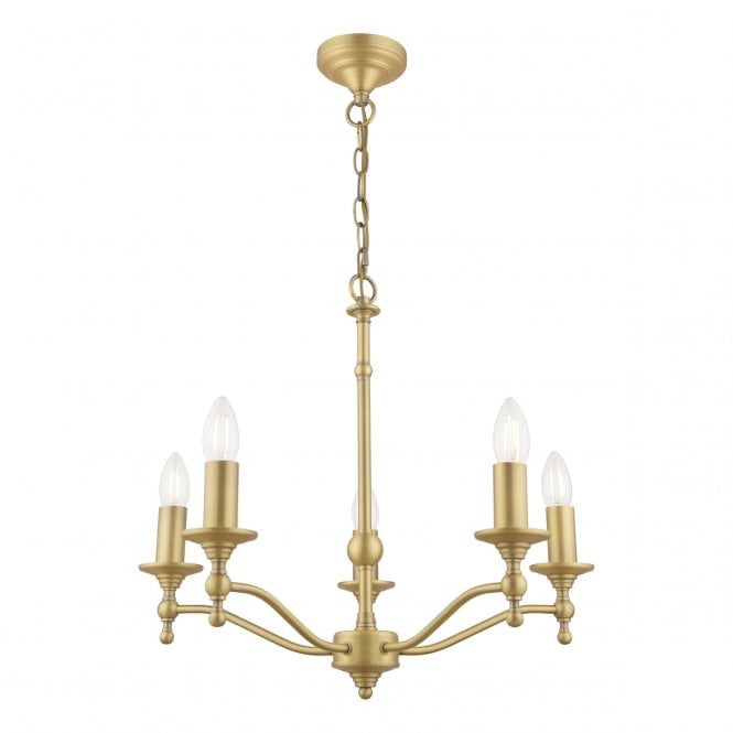  Ludchurch 5 Light Armed Pendant Matt Antique Brass Fitting Only