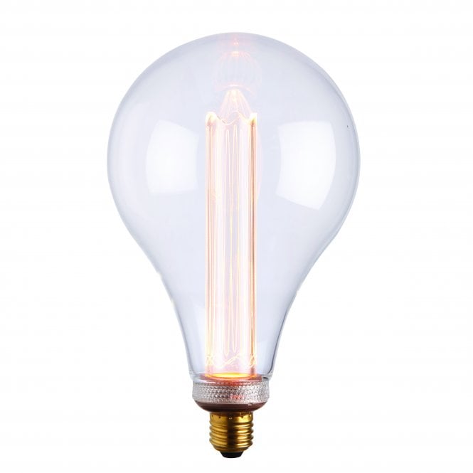 LED XLarge Globe Bulb| 2.5W | Clear Glass & Chrome Effect Plate