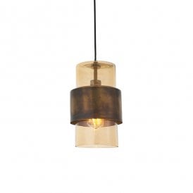 LENKER Antique Brass Patina Pendant