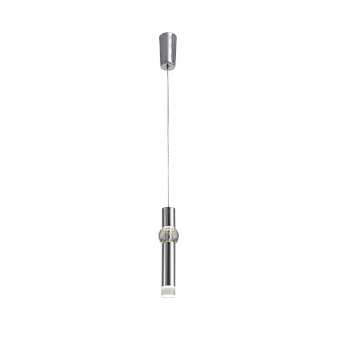 LOLA LED Ceiling Pendant Polished Chrome & Crystal