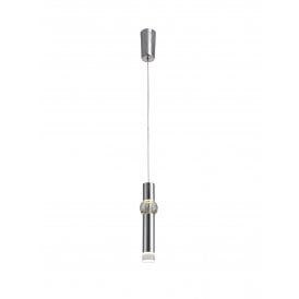 LOLA LED Ceiling Pendant Polished Chrome & Crystal