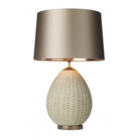 LOMBOK Table Lamp with Natural Rattan Effect