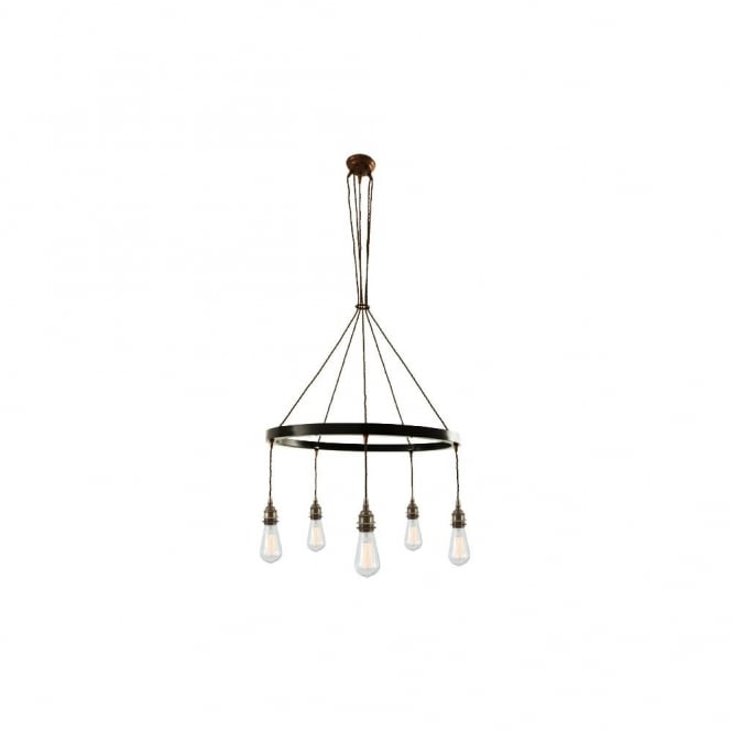 LOME 1 Tier Chandelier in Antique Brass