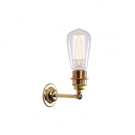 LOME Vintage Minimalist Wall Light in Polished Brass