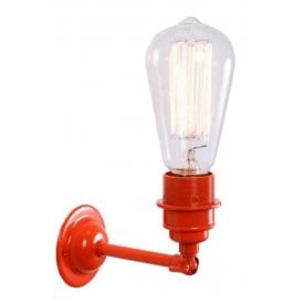 LOME Vintage Minimalist Wall Light Powder Coated Orange