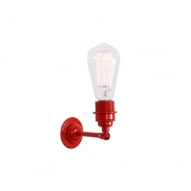 LOME Vintage Minimalist Wall Light Powder Coated Red