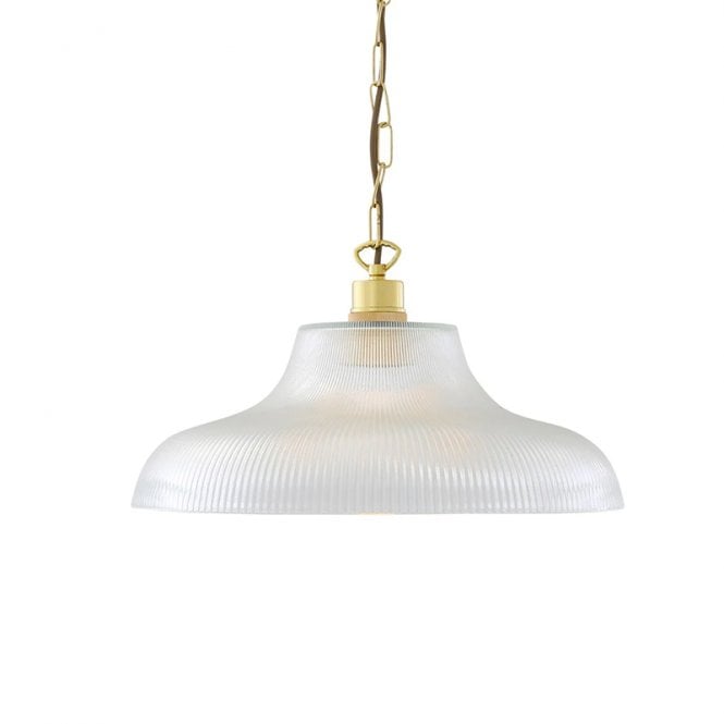 LONDON 40cm Prismatic Railway Pendant in Polished Brass