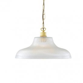 LONDON 40cm Prismatic Railway Pendant in Polished Brass