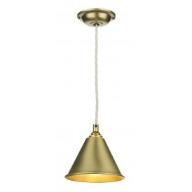 LONDON Single Pendant Mid Century-Heritage | Butter Brass