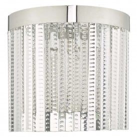LORANT 2 Light Wall Light | Clear & Polished Chrome
