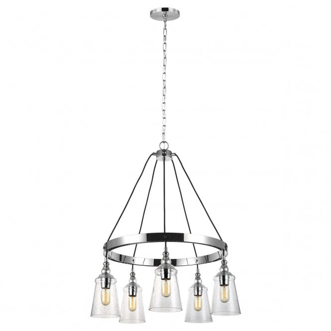 LORAS 5 Light Chandelier in Chrome